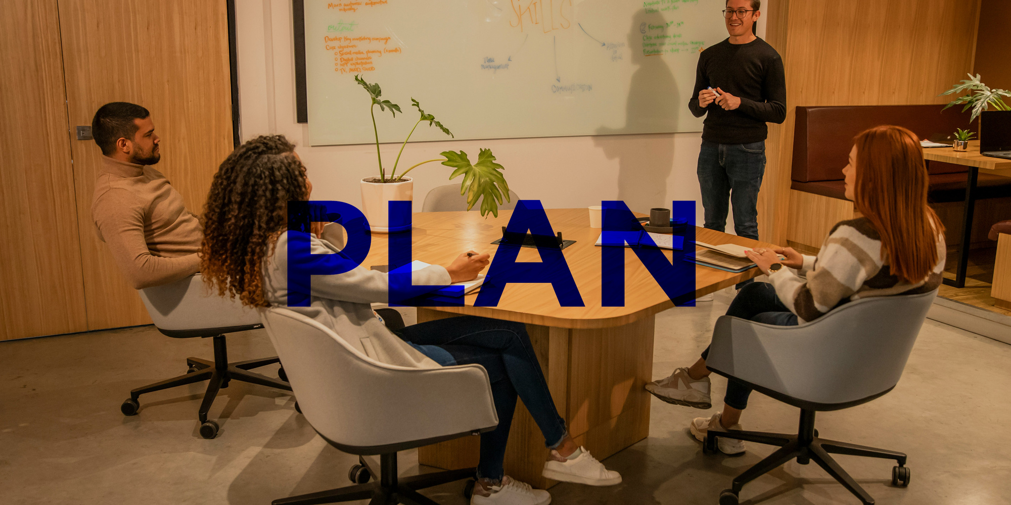 Plan: Set a solid foundation with deep discovery, robust system architecture, and customer focussed UX & UI. Image