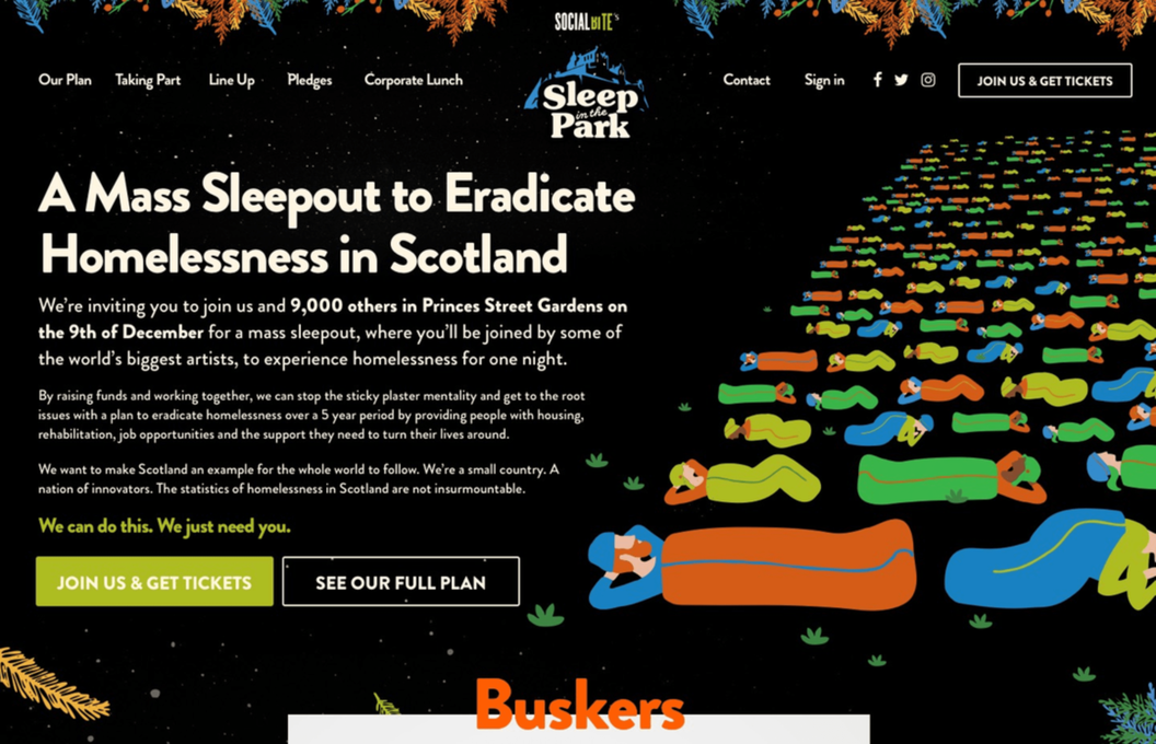 Sleep in the park 2018 and 2019