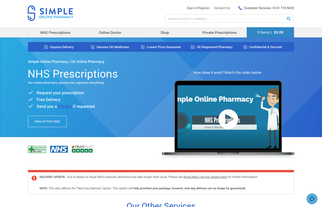 Simple Online Pharmacy